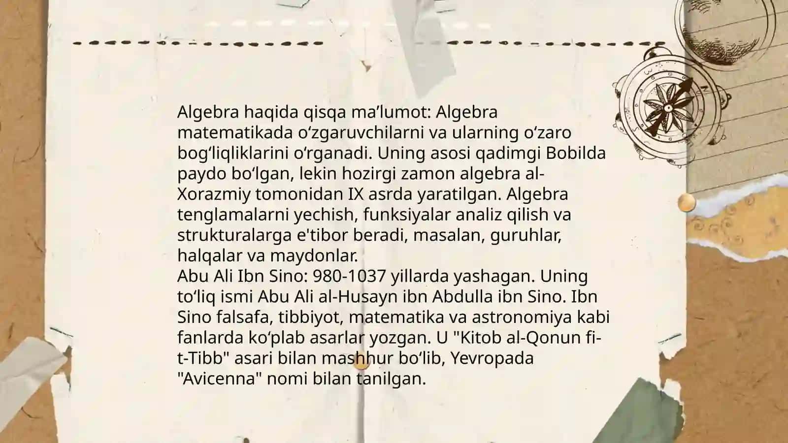 Abu Ali Ibn Sinoning matematikaga qo'shgan hissalari 4