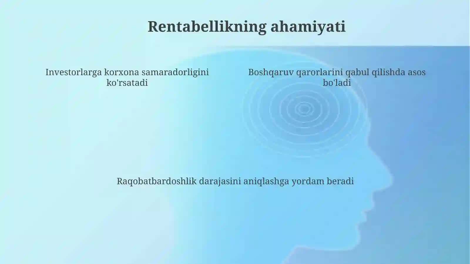 Rentabellik koʻrsatgichlari 4