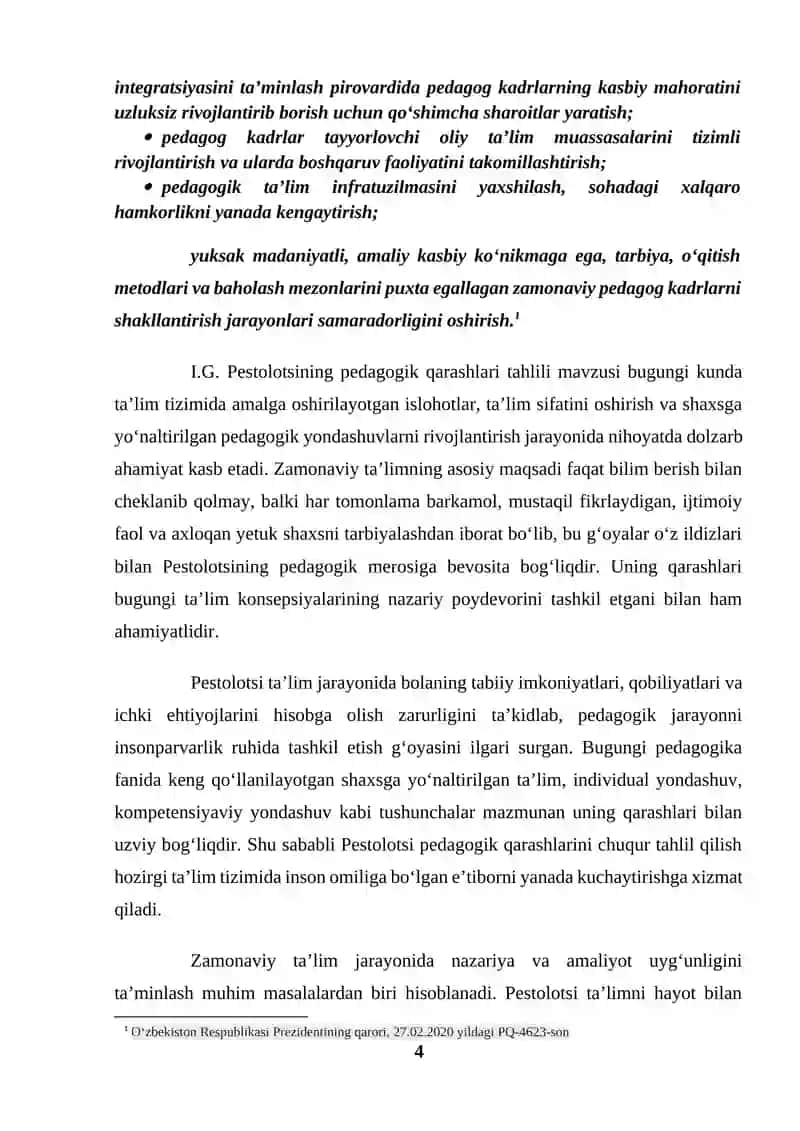 I.G. Pestolotsining pedagogik qarashlari tahlili (KURS ISHI) 4