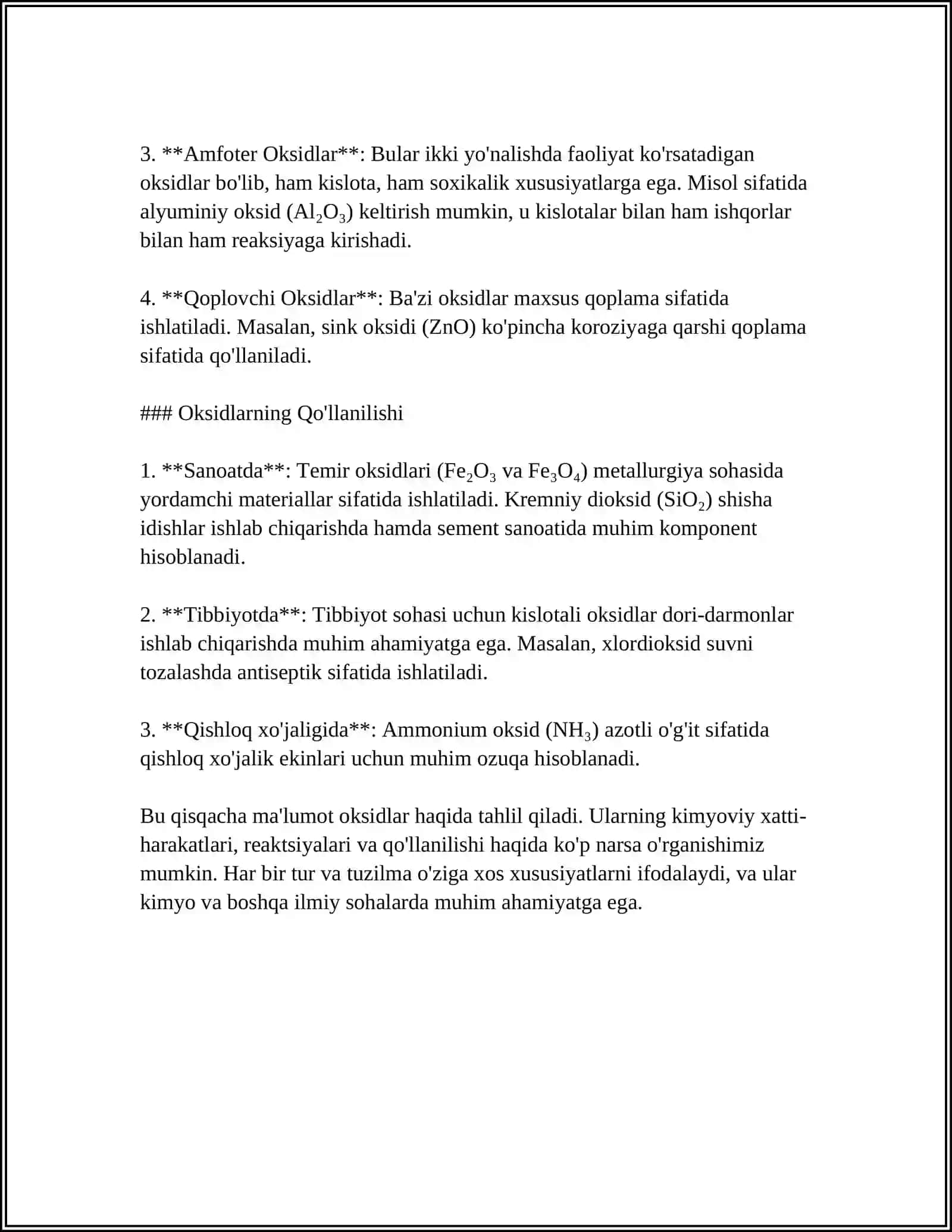 OKSIDLAR ASOSLAR KISLOTALAR TUZLAR 4