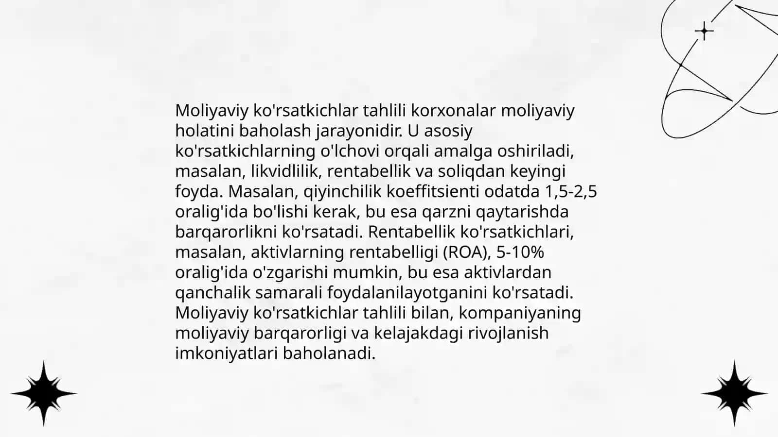 Moliyaviy va boshqaruv tahlili 4