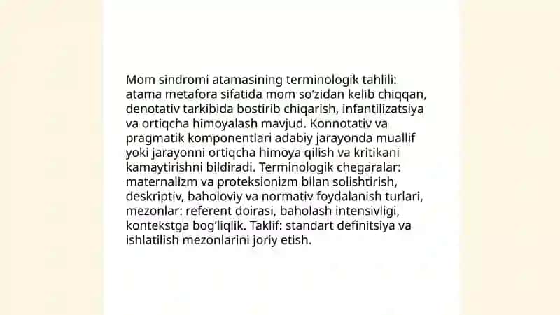 "Adabiy jarayonda 'Mom' sindromi" 4