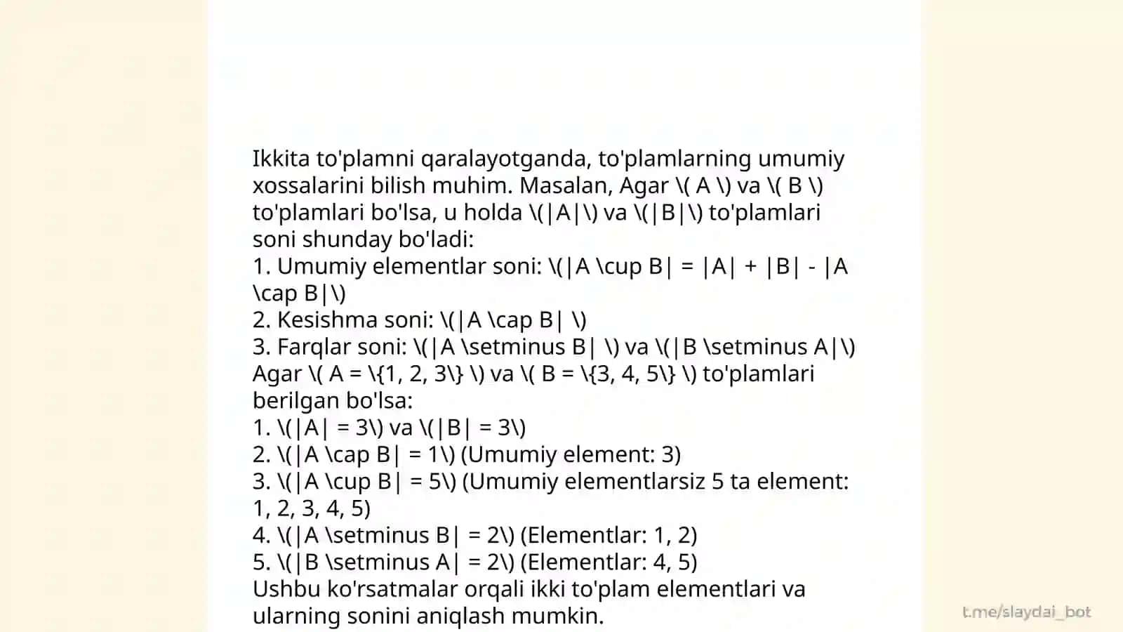 To'plamlarning ta'rifi 4