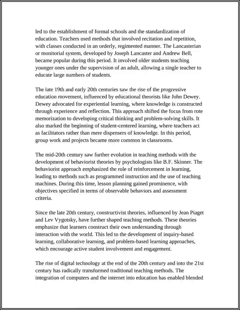 Evolution of Traditional Teaching Methods 4