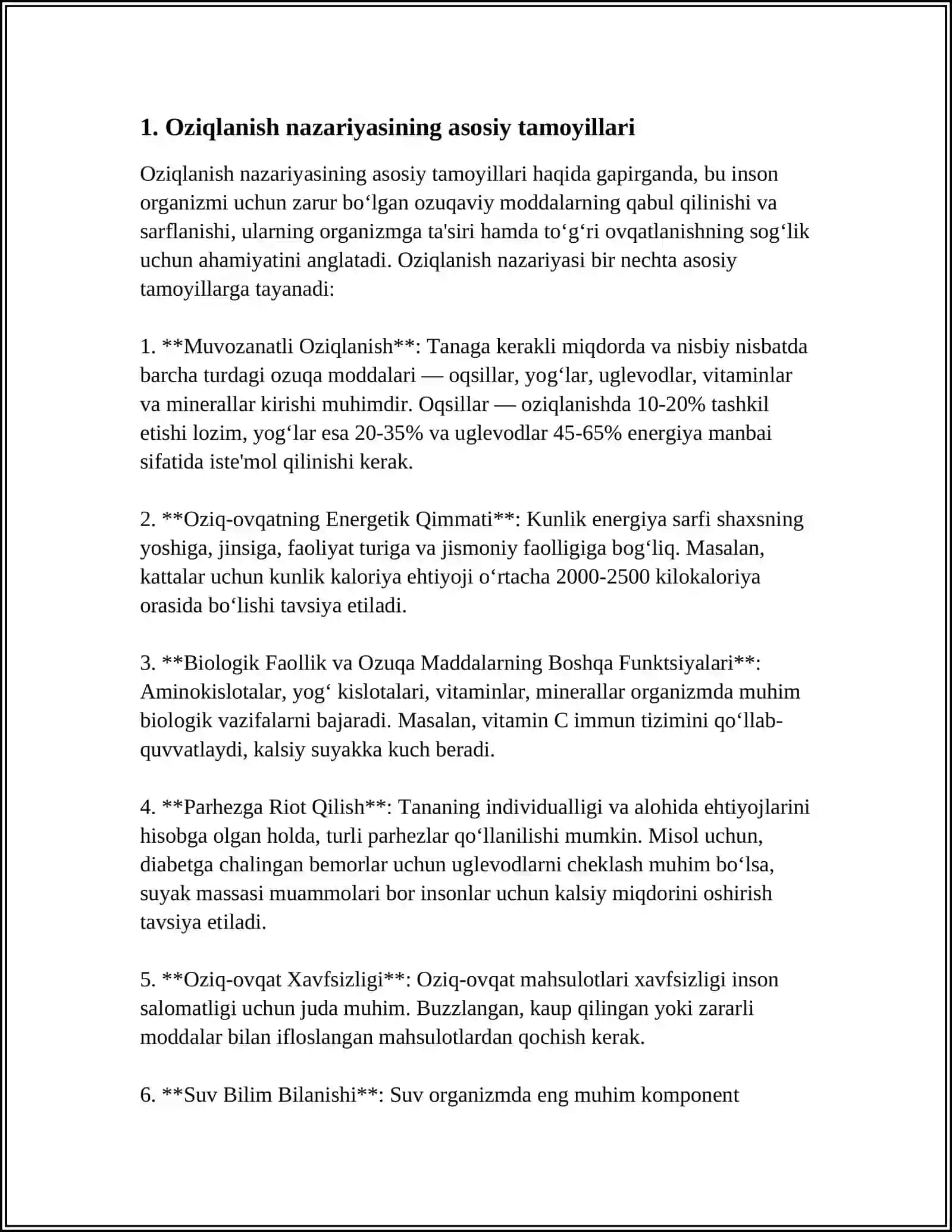 TIBBIYOTDA OVQATLANISH NAZARIYASI 4