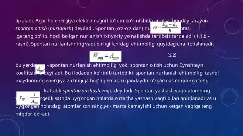 Lazerning ishlash prinsipia asoslari 4