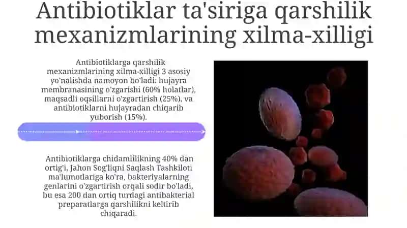 Antibiotiklarning ta'sir maqsadlarini oʻzgartirish 4
