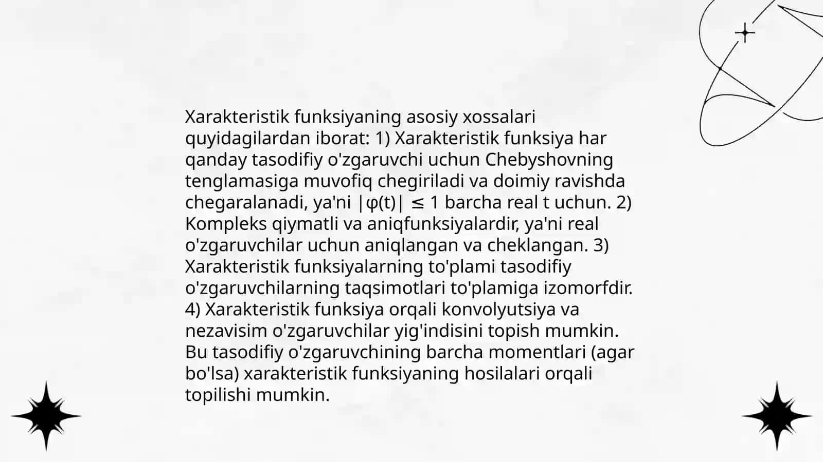 Xarakteristik funksiya va uning xossalari 4