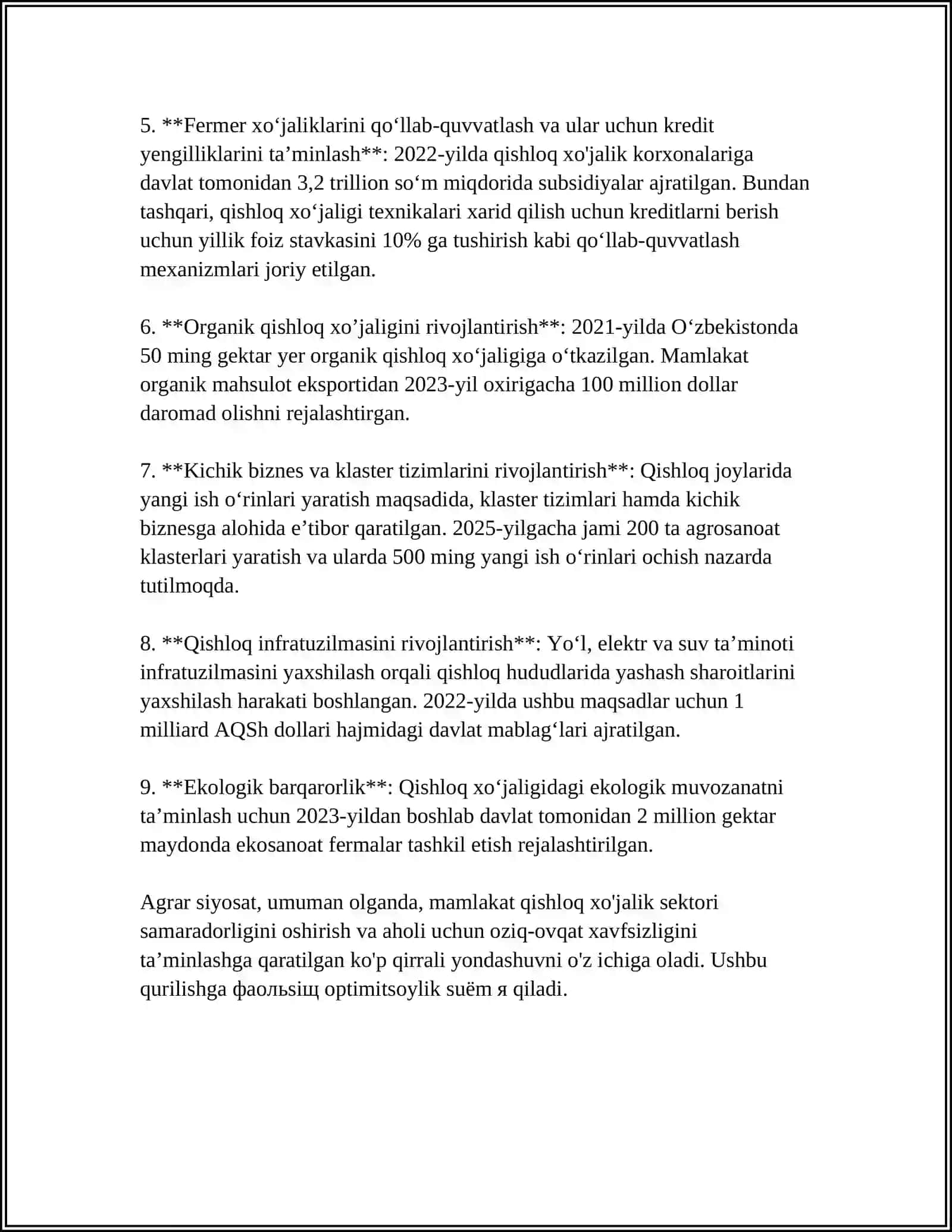 O'ZBEKISTONDA AGRAR ISLOHOTLAR 4