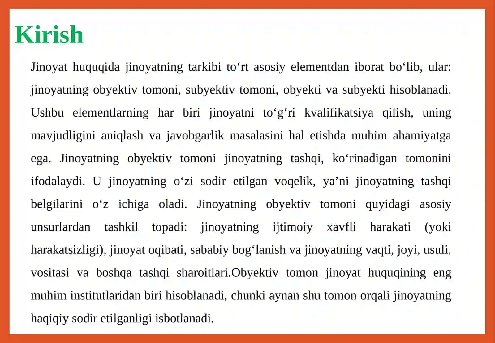 Jinoyatning obyektiv tomoni 4