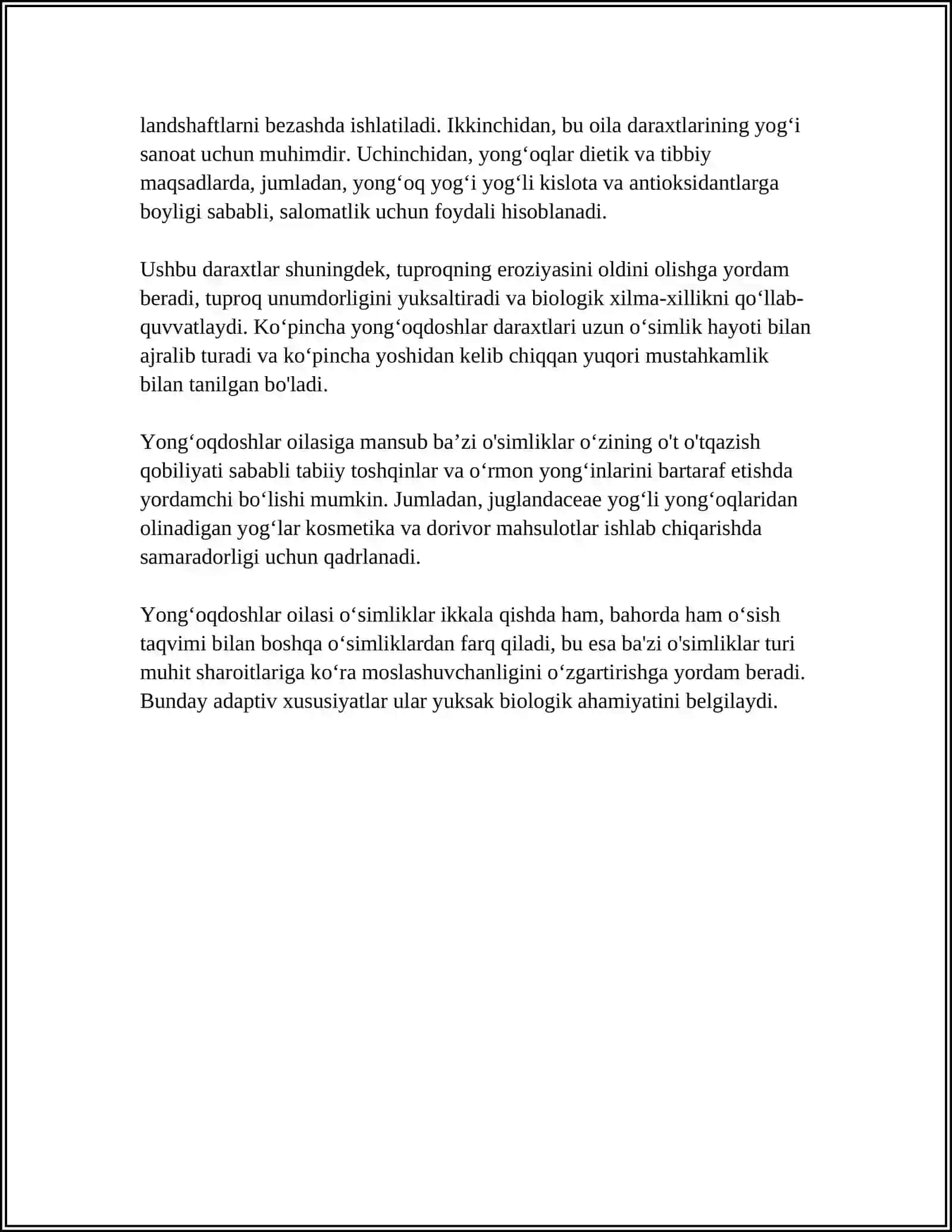 YONGʻOQDOSHLAR OILASI 4