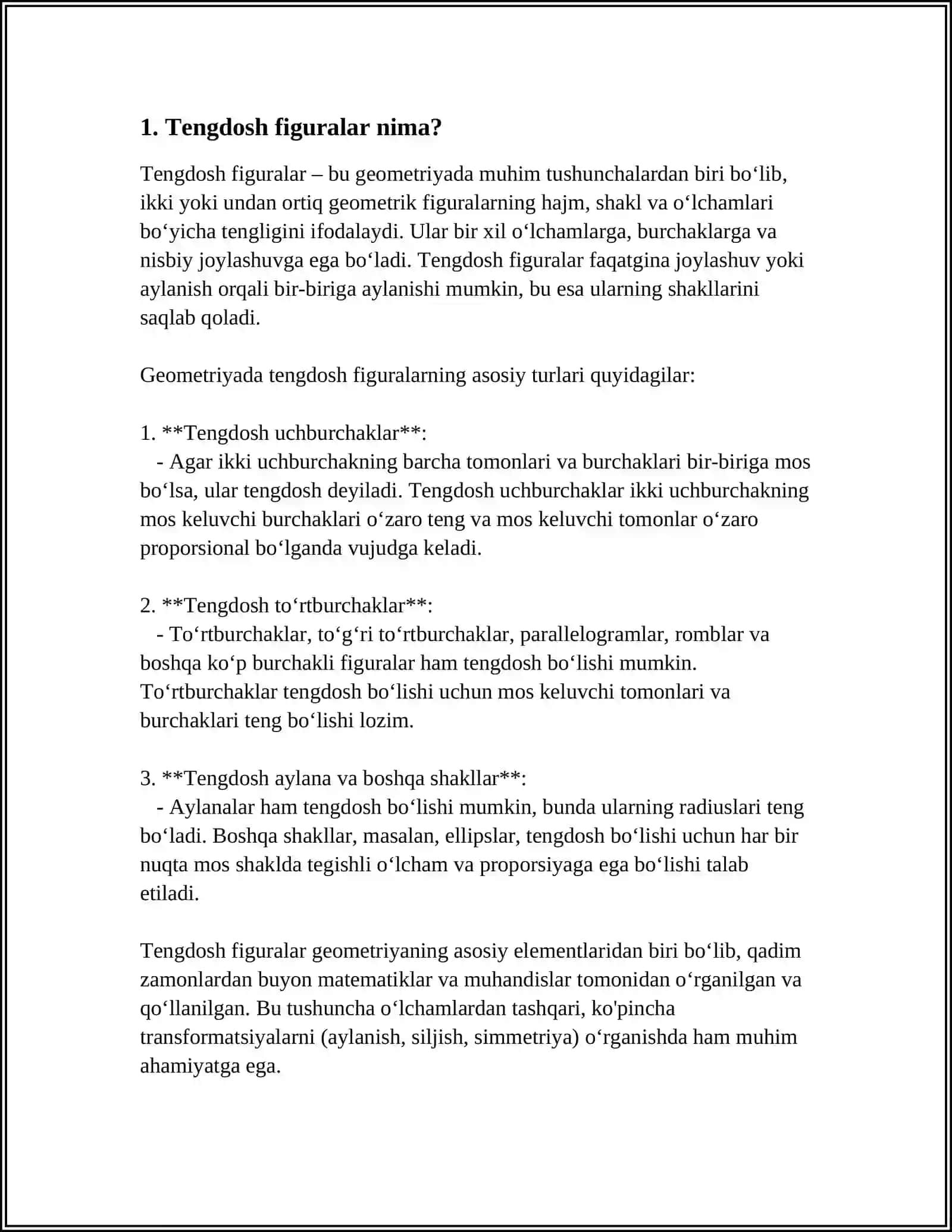 TENGDOSH VA TENG TUZILGAN FIGURALAR HAQIDA MA'LUMOT 4
