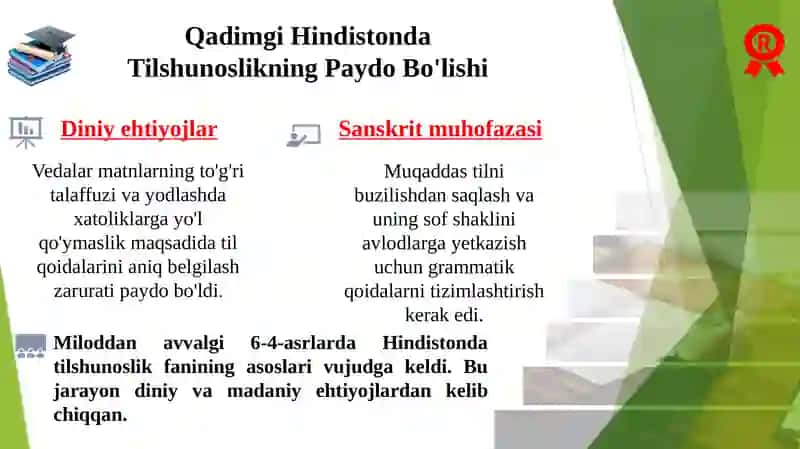 Qadimgi Hind Tilshunosligi 4