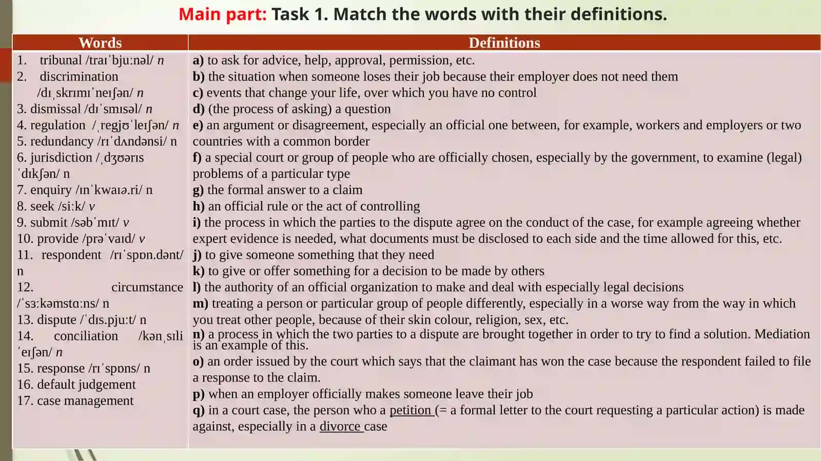 AN EMPLOYMENT TRIBUNAL 4