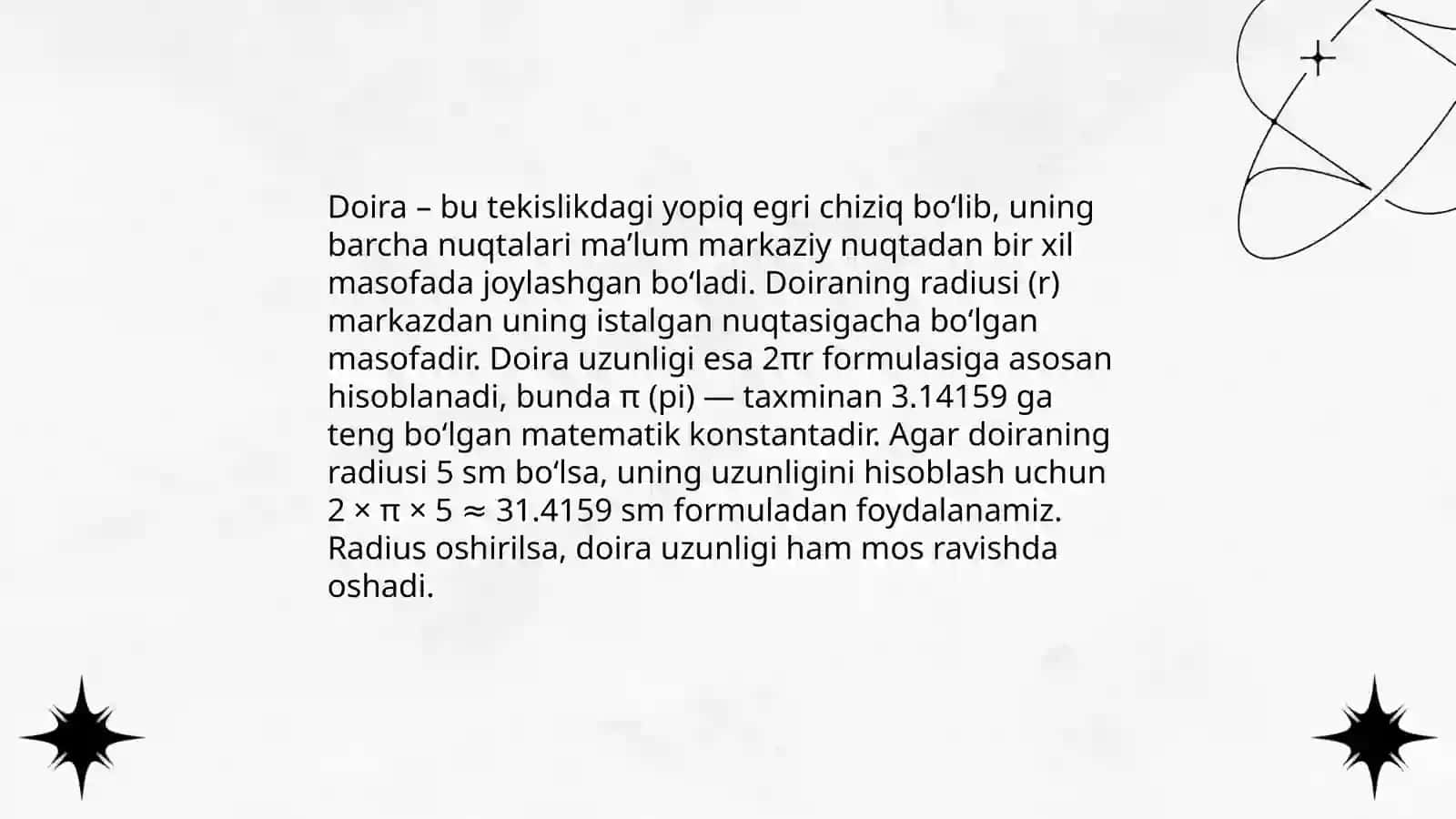 Radian o'lchovining tarifi 4