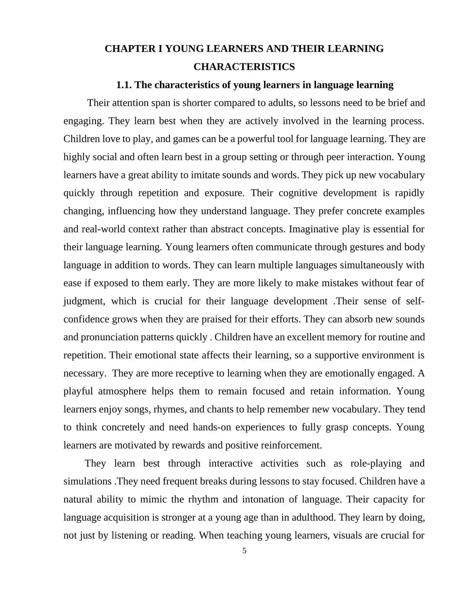 METHODS OF TEACHING ENGLISH TO YOUNG LEARNERS (Ages 5-12) 4