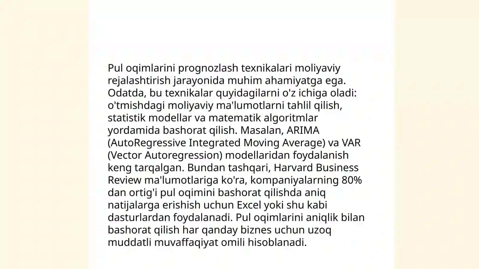 Pul oqimlarining tahlili 4
