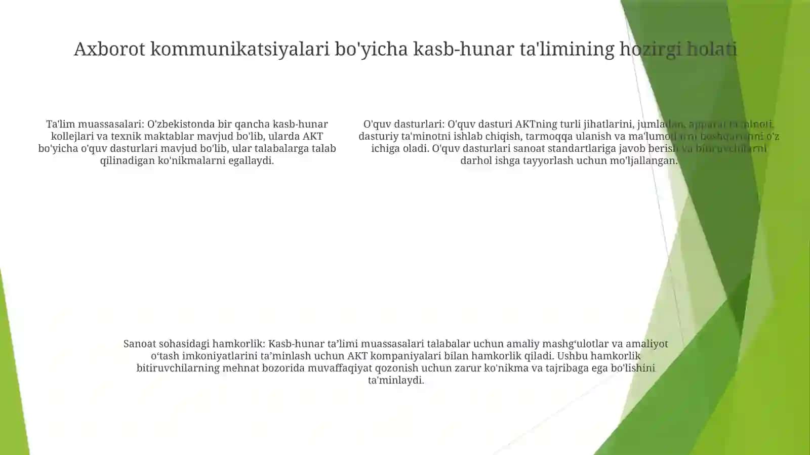 Axborot Kamunikatsiya Sohasida Kasb Ta'Limi 4