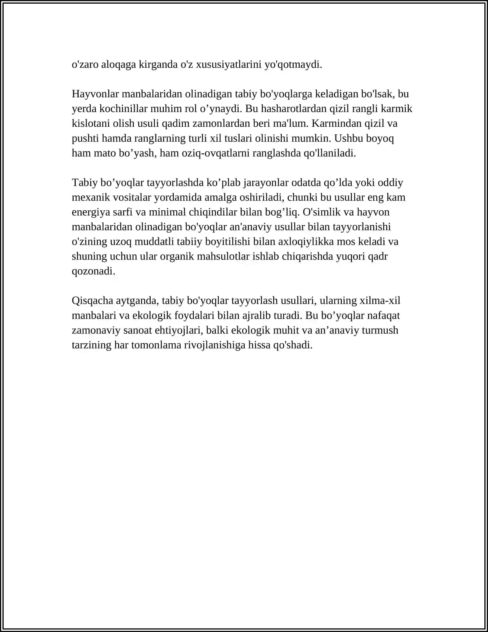 TABIIY BUYUMLAR ISHLASH USULLARI 4