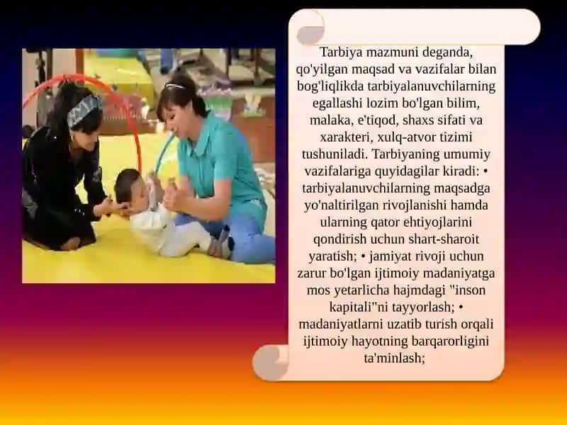 Mavzu:Rivojlanish jarayonida ota-onalarning qo`llab -quvvatlash roli 4
