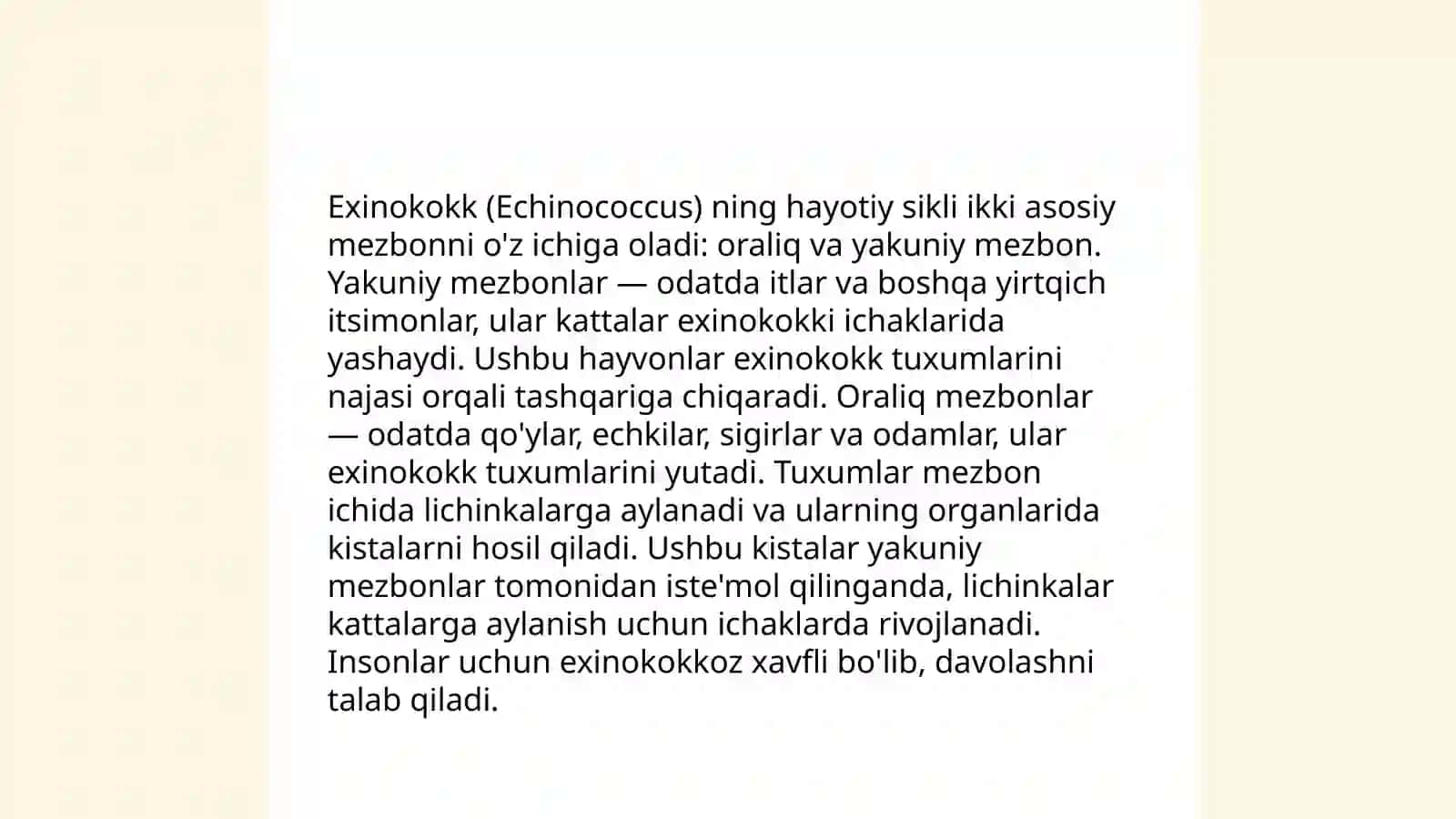 Lentasimon parazitlarning tuzilishi 4