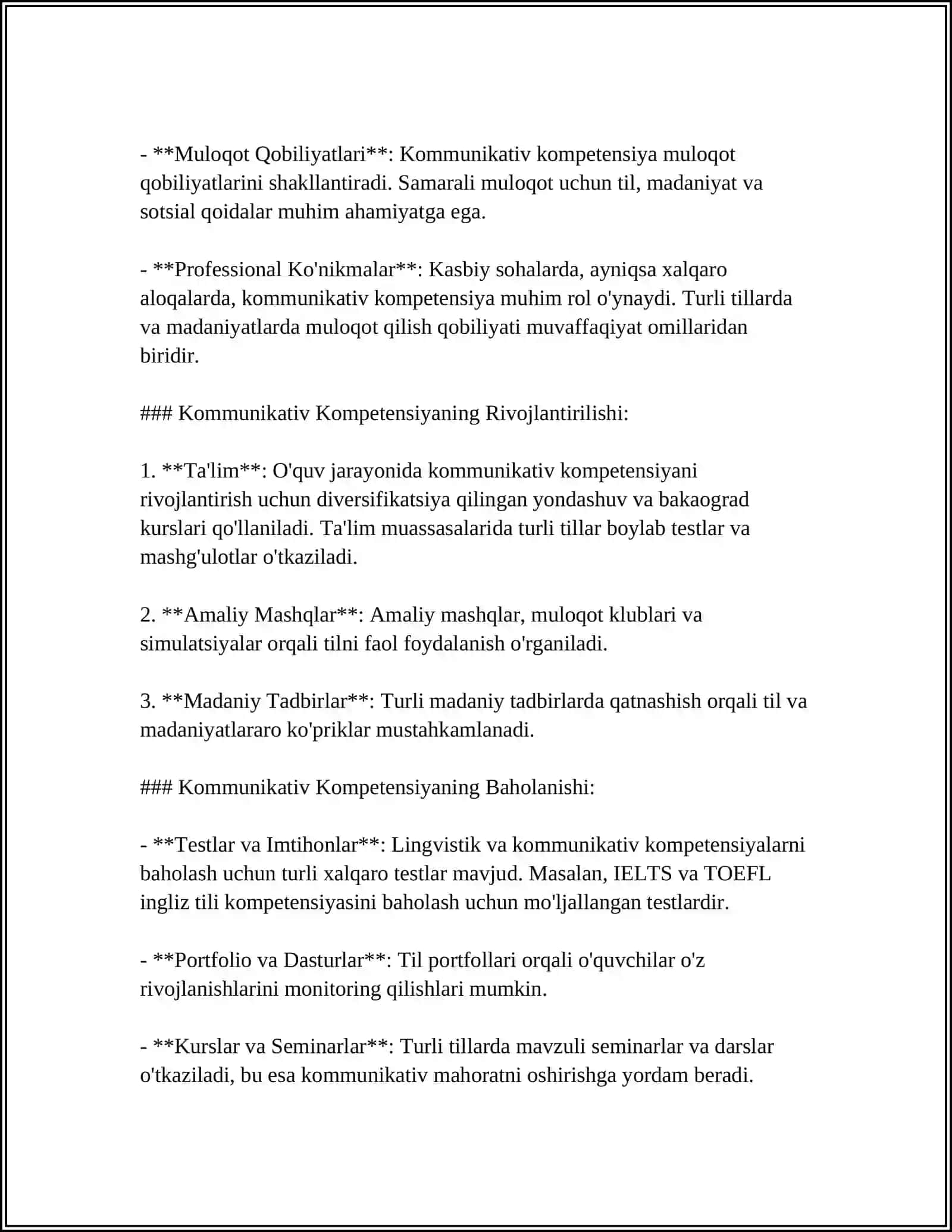 KOMMUNIKATIV TILSHUNOSLIK 4