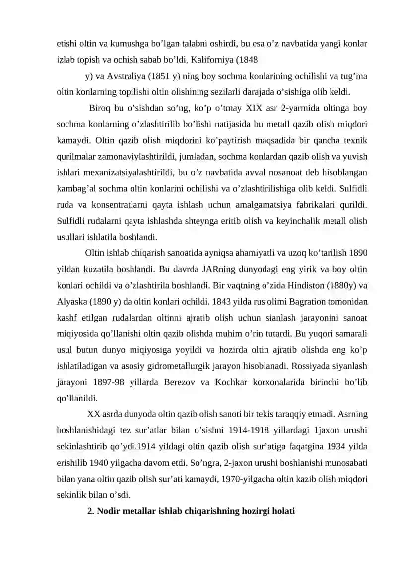 Nodir metallarni ishlab chiqarish va rivojlanishi 4