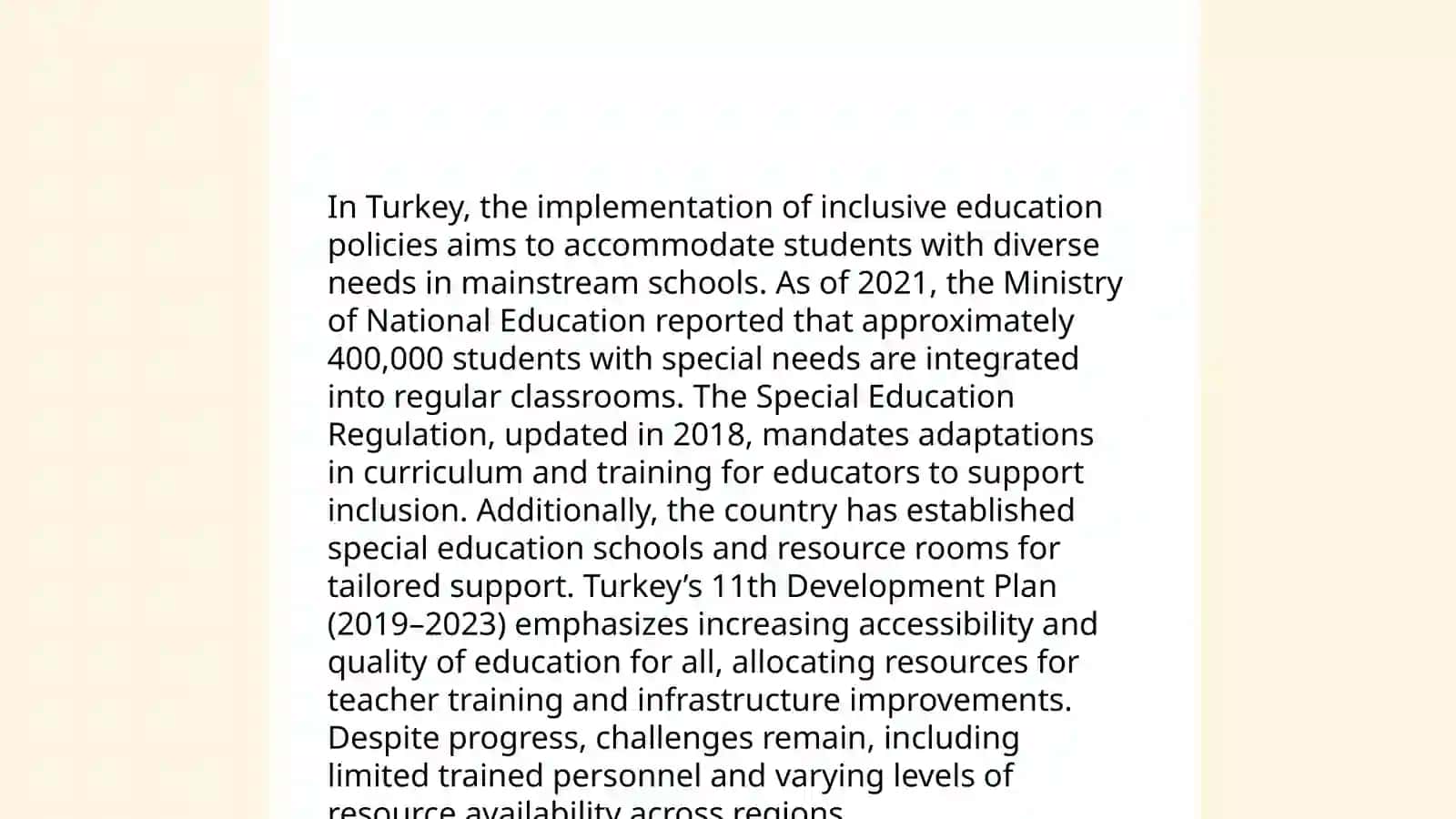 Inclusive education in t Turkey 4