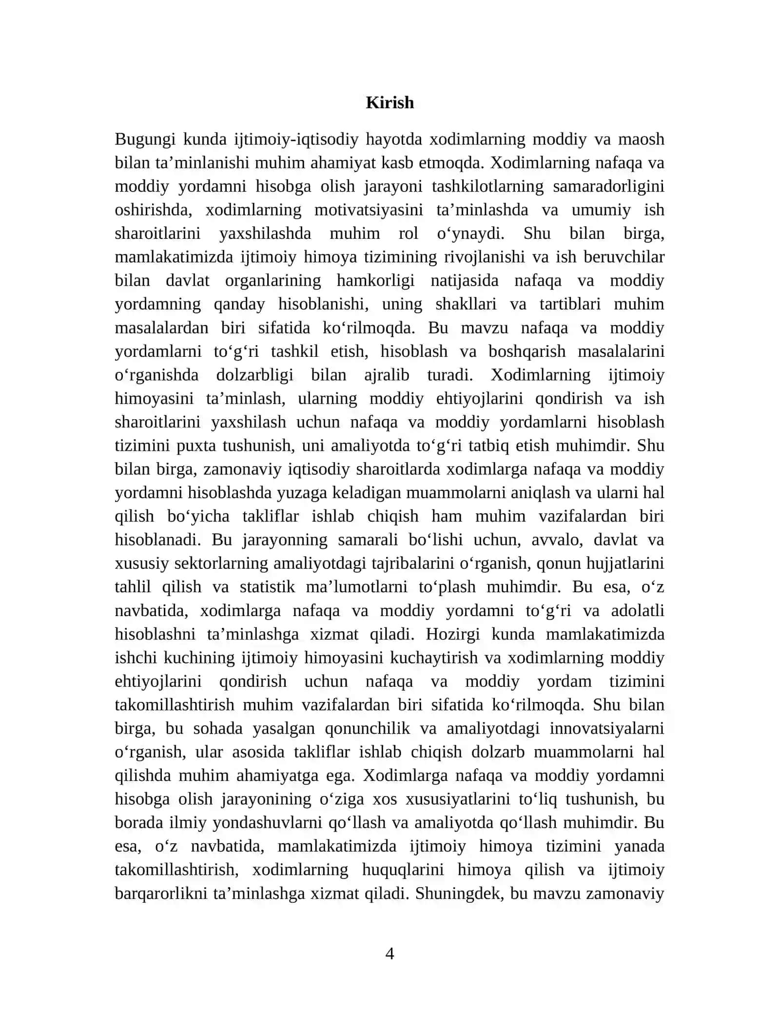 Xodimlarga nafaqa va moddiy yordamni hisobga olish 4