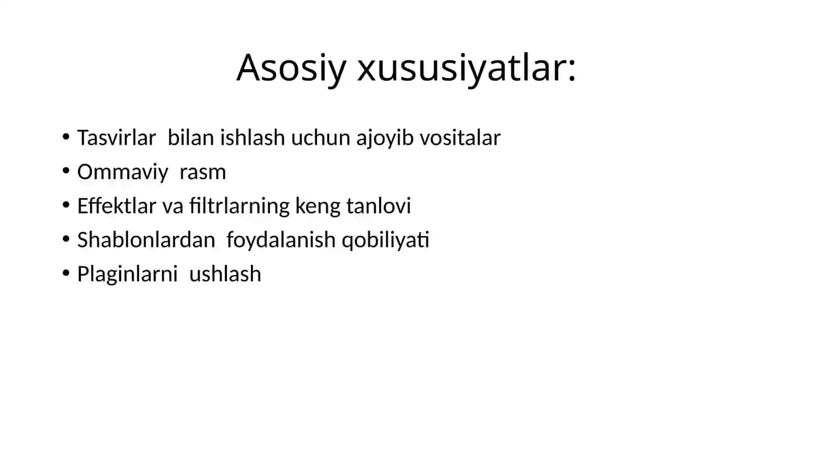 PhotoFiltre Studio dasturi imkoniyatlari 4
