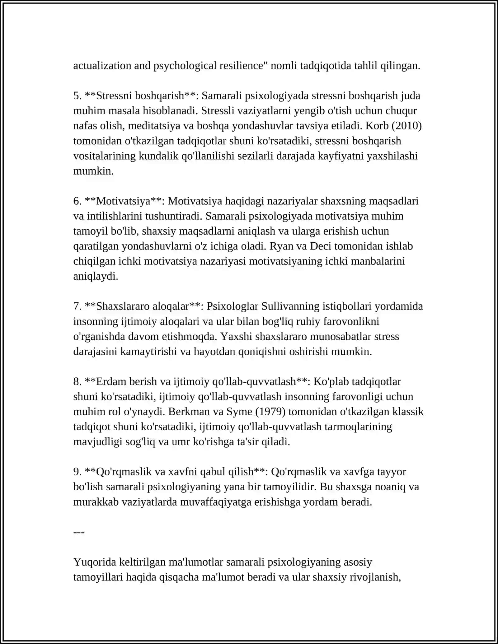 SAMARALI PSIXALOGIYANING TA'SIRI 4