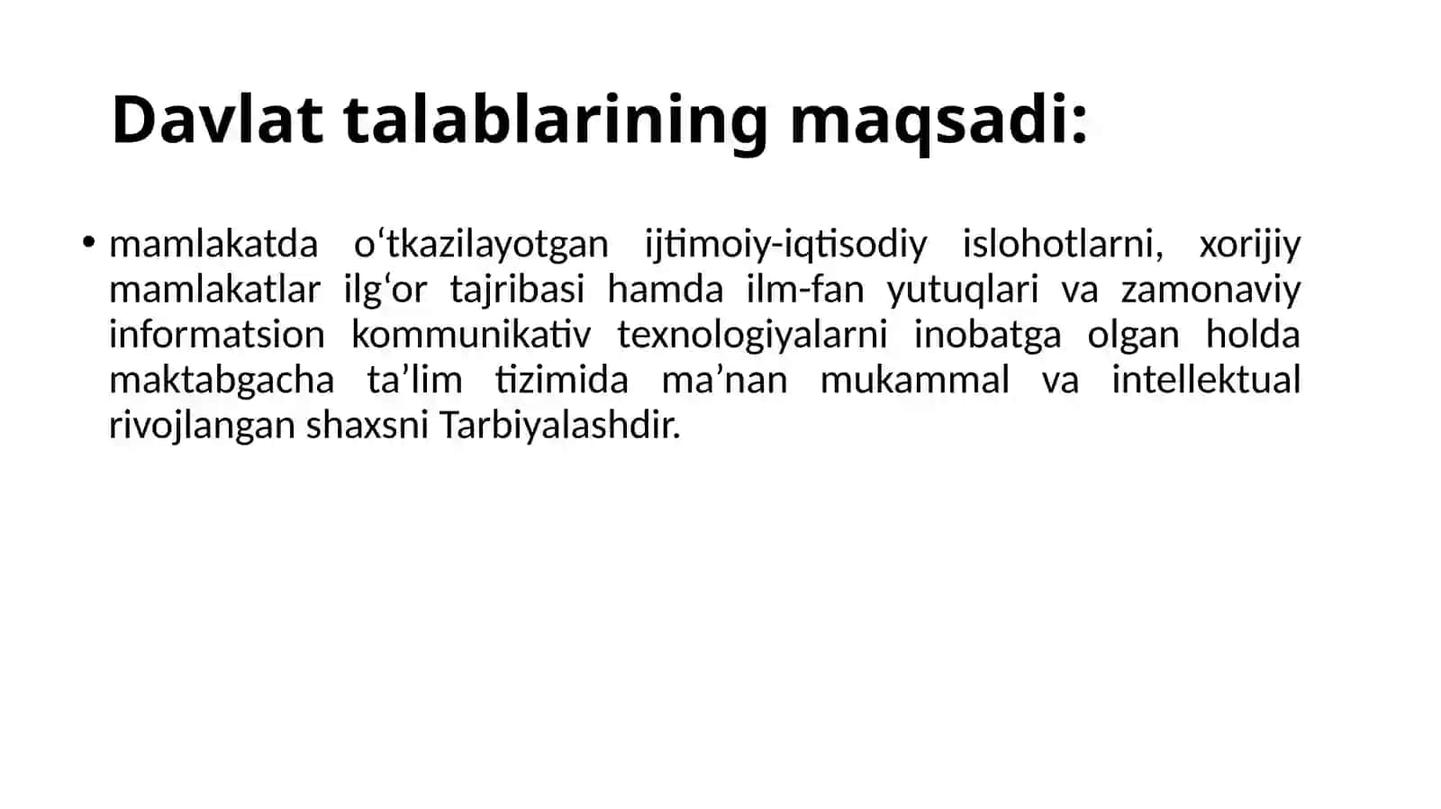 O‘zbekiston Respublikasining“BOLA HUQUQLARINING KAFOLATLARI TO‘G‘RISIDA”giqonuni 4