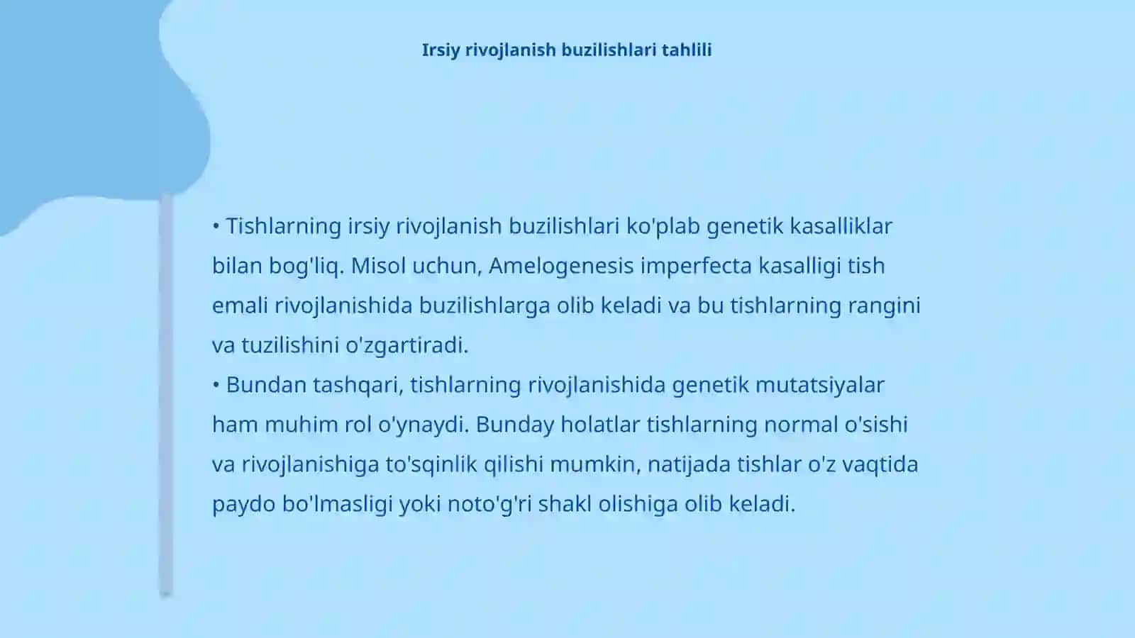 Tish to'qimalarining follikulyar rivojlanishi 4