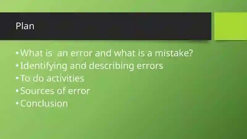Identifying and Describing Errors 4