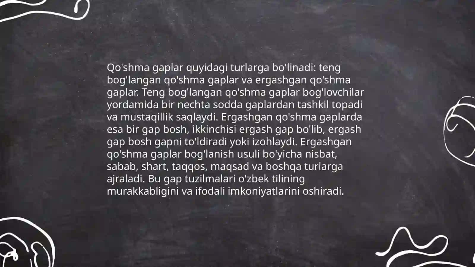 Qo'shma gap haqida ma'lumot 4