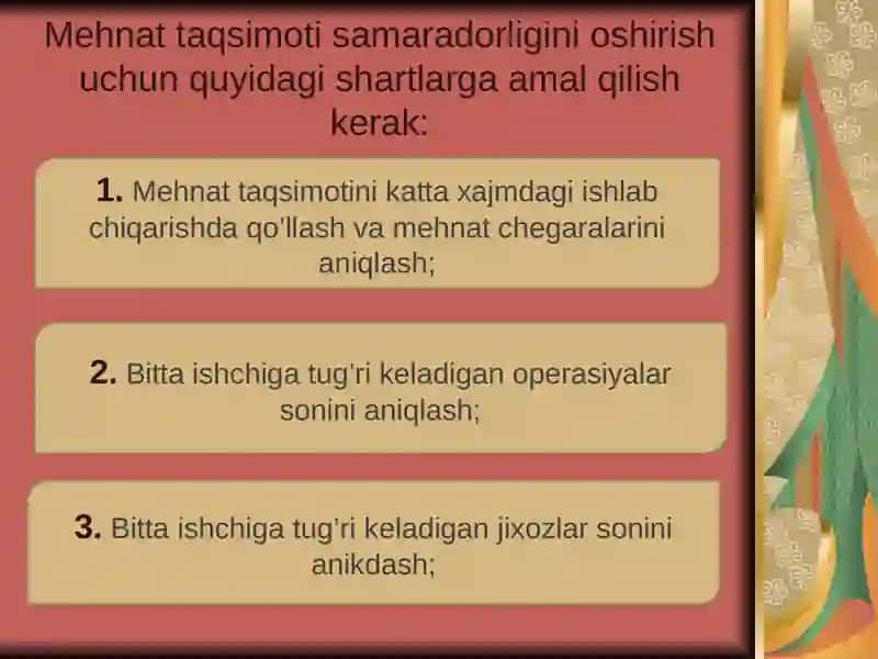 Mеhnаt tаqsimоti vа kооpеrаsiyasi 4