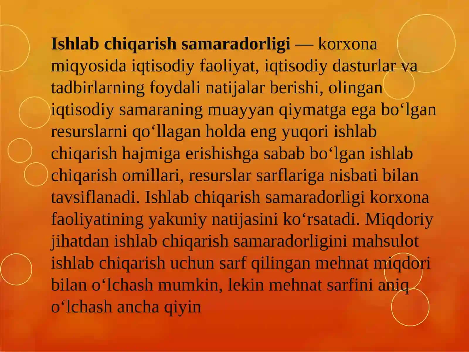 Ishlabchiqarish Samaradorligining Mohiyati 4