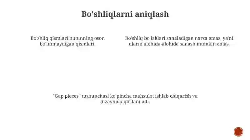 Gap boʻlaklari sanalmaydigan birliklar 4