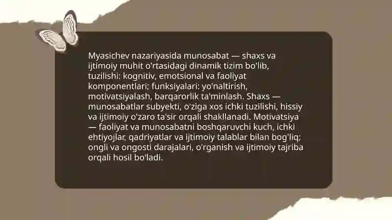 V.N.Myasichevning munosabat nazaryasi 4