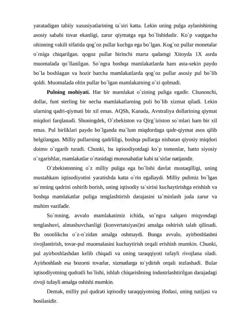 PUL SHAKLLARI VA TURLARINING EVOLYUTSIYASI 4