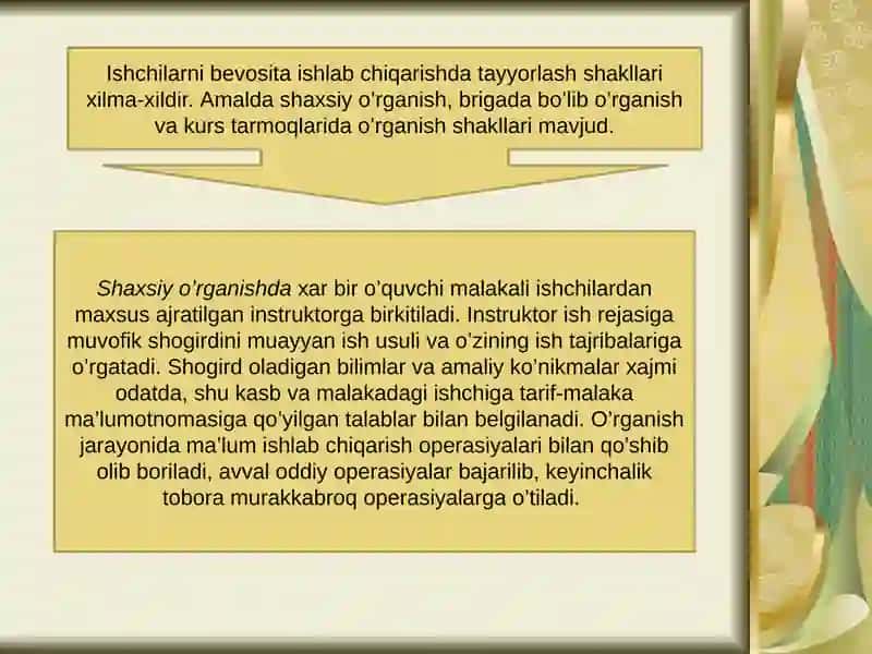 Mehnat sharoitlarini yaxshilash 4
