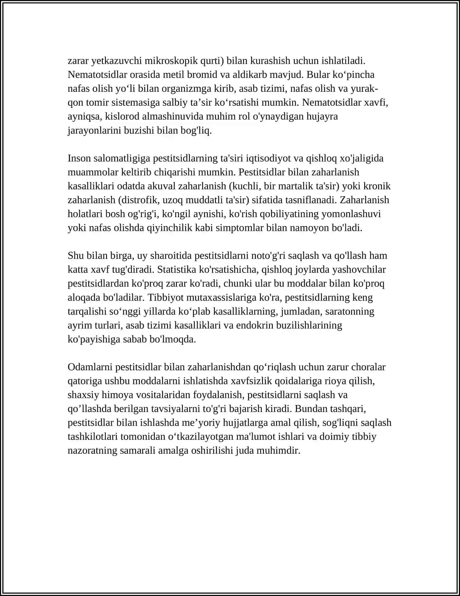 PESTITSIDLARDAN ZAHARLANISH VA INSON SALOMATLIGI 4