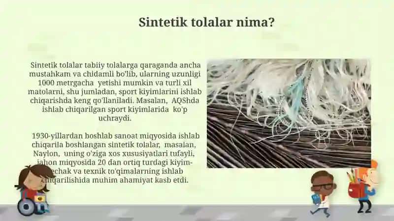 Tabiiy va Sintetik Tolalar 4