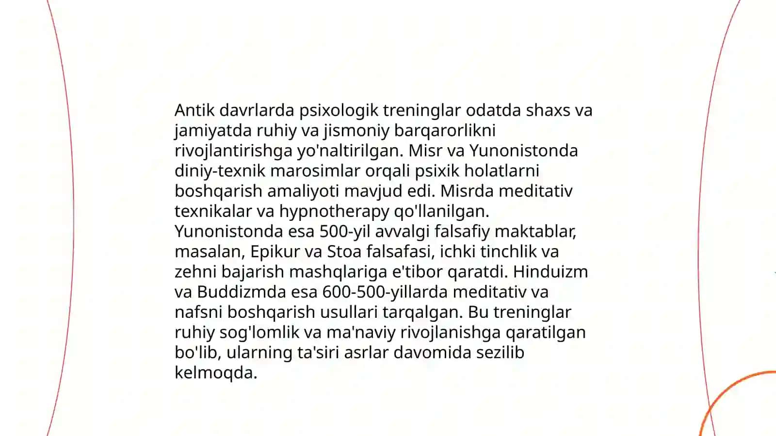 Psixologik treninglar tarixi 4