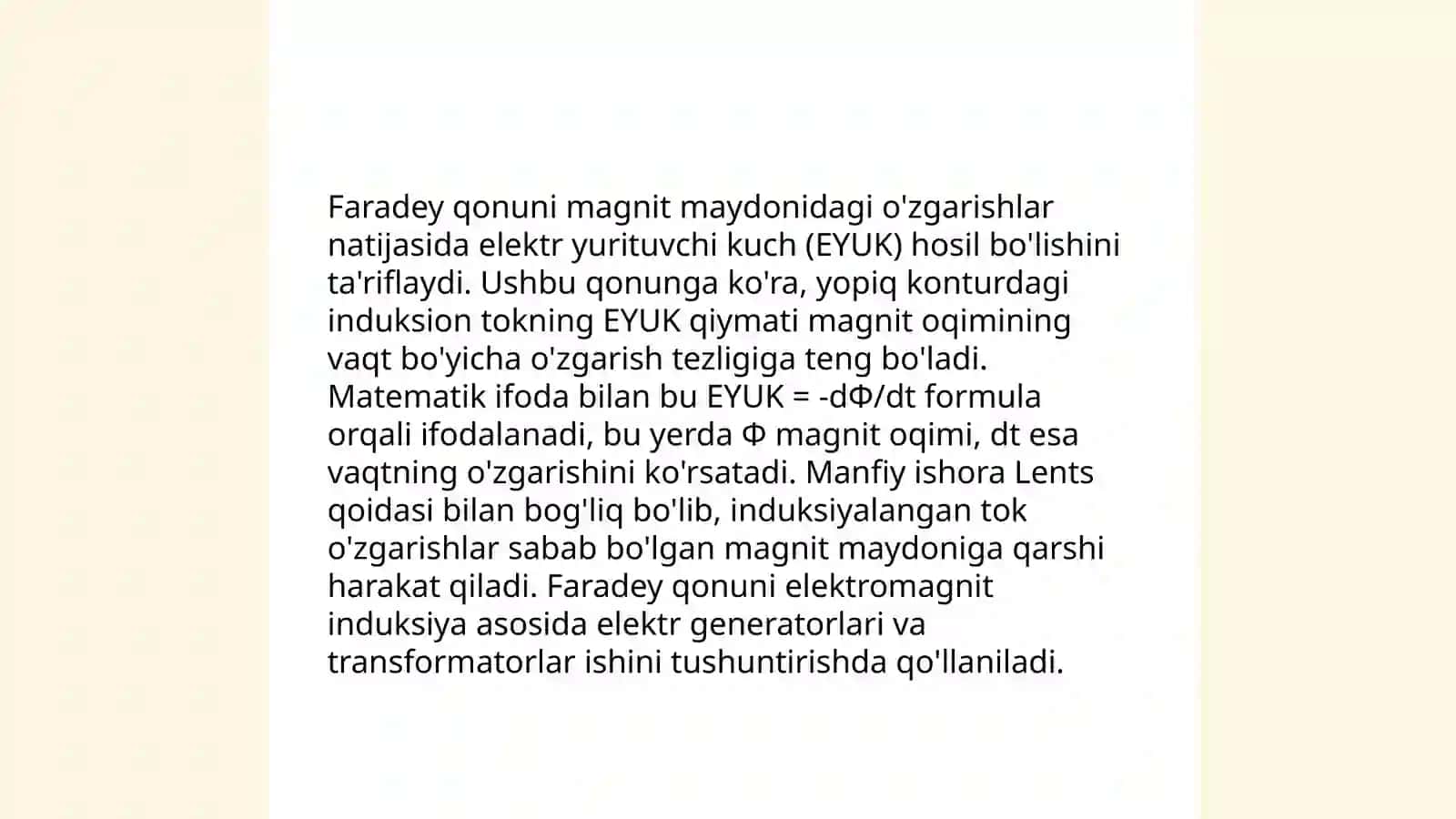 Elektr magnit induksiya hodisasi Faradey qonuni 4