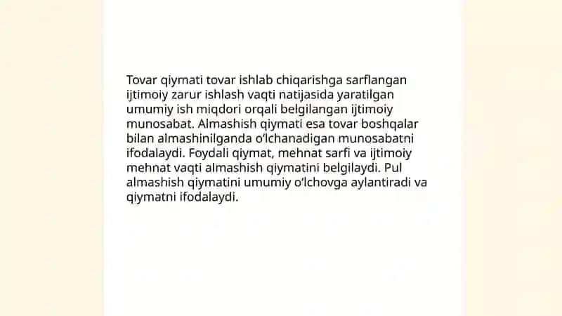 Tovar va Pul munosabatlari 4