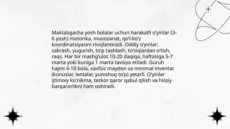 Harakatli oʻyinlar 4