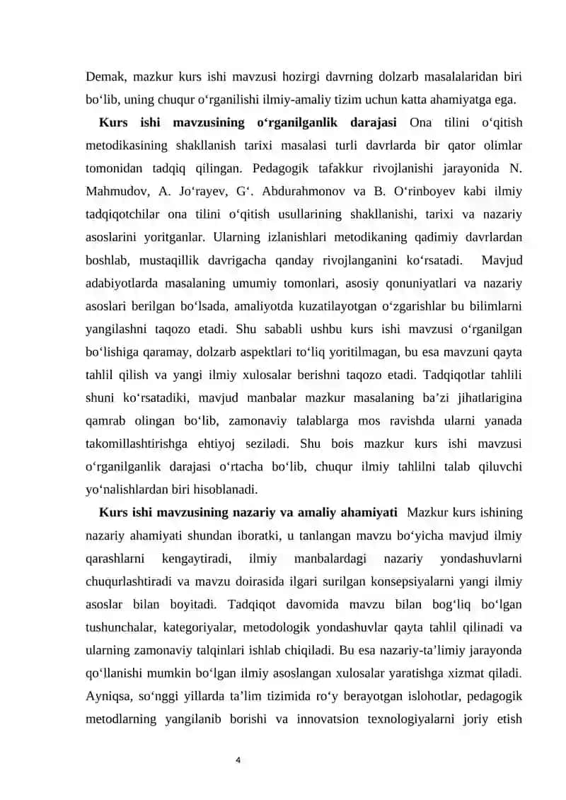 Ona tilini o‘qitishda metodik tizimlar. 4