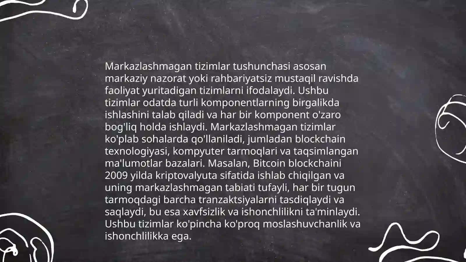 Markazlashgan va markazlashmagan (Blockchain)texnologiyalar 4