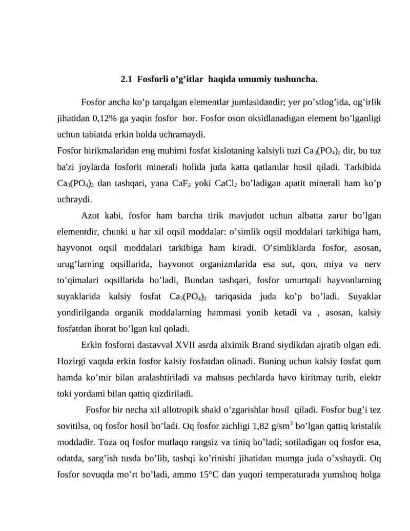 Fosforli oʻgʻitlarning xususiyatlari 4